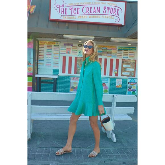 TUCKERNUCK Sea Green Callahan Shirt Dress Size XL NWT Retail $148 Tuckernuck - Picture 9 of 10